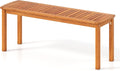 RELAX4LIFE Wood Patio Outdoor Bench - 48’’ Backless Acacia Wooden Dining Bench w/Slatted Seat, 2-Person Farmhouse Indoor Outside Furniture for Entryway Garden Park Porch Poolside, 800LBS Max Load (1)