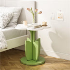 Flower Shape Side Table, Modern Creative Bedside Table, Multifunctional Coffee Table, Cute Storage Table Suitable for Small Indoor Space(Pink)