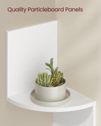 VASAGLE Set of 2, Corner Shelves Wall Mount, 4-Tier Floating Corner Bookshelves, Plant Shelves for Bedroom, Living Room, Bathroom, Home Office, Cloud White