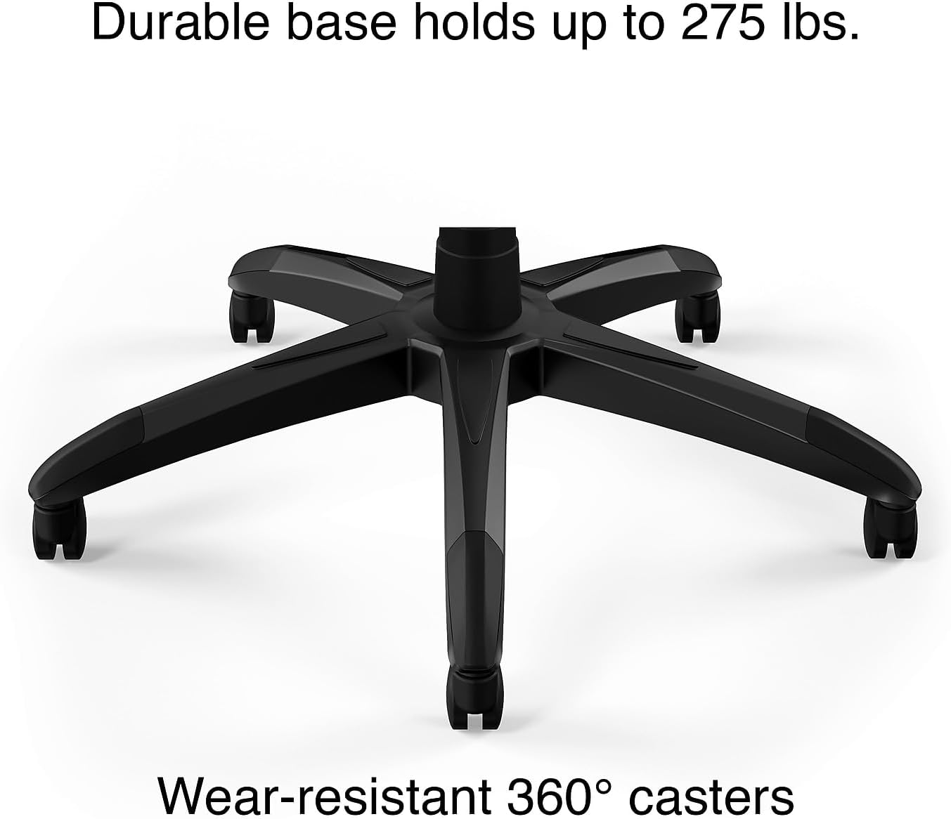 Emerge Vortex Gaming Chair, Ergonomic, Adjustable Height, Swivel, Black