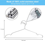 Hangers 100 Pack Clothes Hangers, Non Slip Coat Hanger Clothing Hanger Heavy Duty Metal Wire Hanger, Space Saving Ultra Thin Stainless Steel Skirt Suit Pants Hangars 16.5 Inch