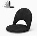 Floor Chair, 5-Position Foldable Floor Chair for Kids with Adjustable Back, Soft Sponge & Velvetean Cover, for Adults and Kids, Indoor Outdoor Use, Meditation, Gaming, Camping (Black)