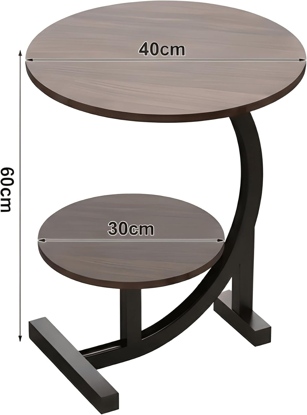 Modern Double Side Table for Living Room, Minimalist Small Side Table for Couch & Bedroom, Stylish Side Tables for Bedside Use