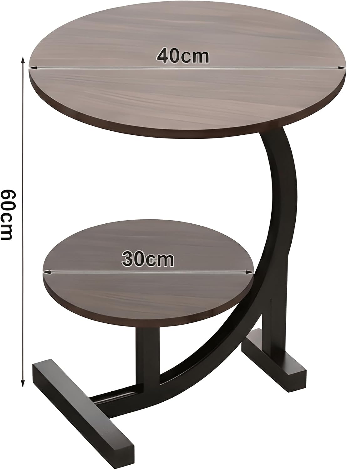 Modern Double Side Table for Living Room, Minimalist Small Side Table for Couch & Bedroom, Stylish Side Tables for Bedside Use