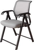Padded Folding Chair, Folding Chairs with Cushion, Foldable Chairs Indoor for Bedroom Patio Party Event Foldable Dining Chairs(Gray)