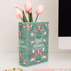 Steel Mill & Co Original Large Book-Shaped Decorative Vase, Ceramic Vases for Home Decor, Cute Bookshelf Decor, Unique Vase for Book Lovers, Little Women
