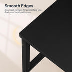 HOOBRO Dining Chairs Set of 2, Wooden Kitchen Chairs with Metal Frame, Industrial Dining Chairs with Back, Easy to Assemble, Farmhouse Dining Chairs for Living Room, Black BB39CD01
