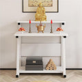 Altar Table， Stand Meditation Prayer Table Altar Cabinet for Homes Temples Ancestral Halls(White,60cm(23.6in))