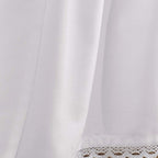Laura Ashley – Queen Size Ruffled Bed Skirt, Lightweight Cotton Sateen Bedding with Crochet Trim & 14.5" Drop, College Dorm Room Essentials (White)