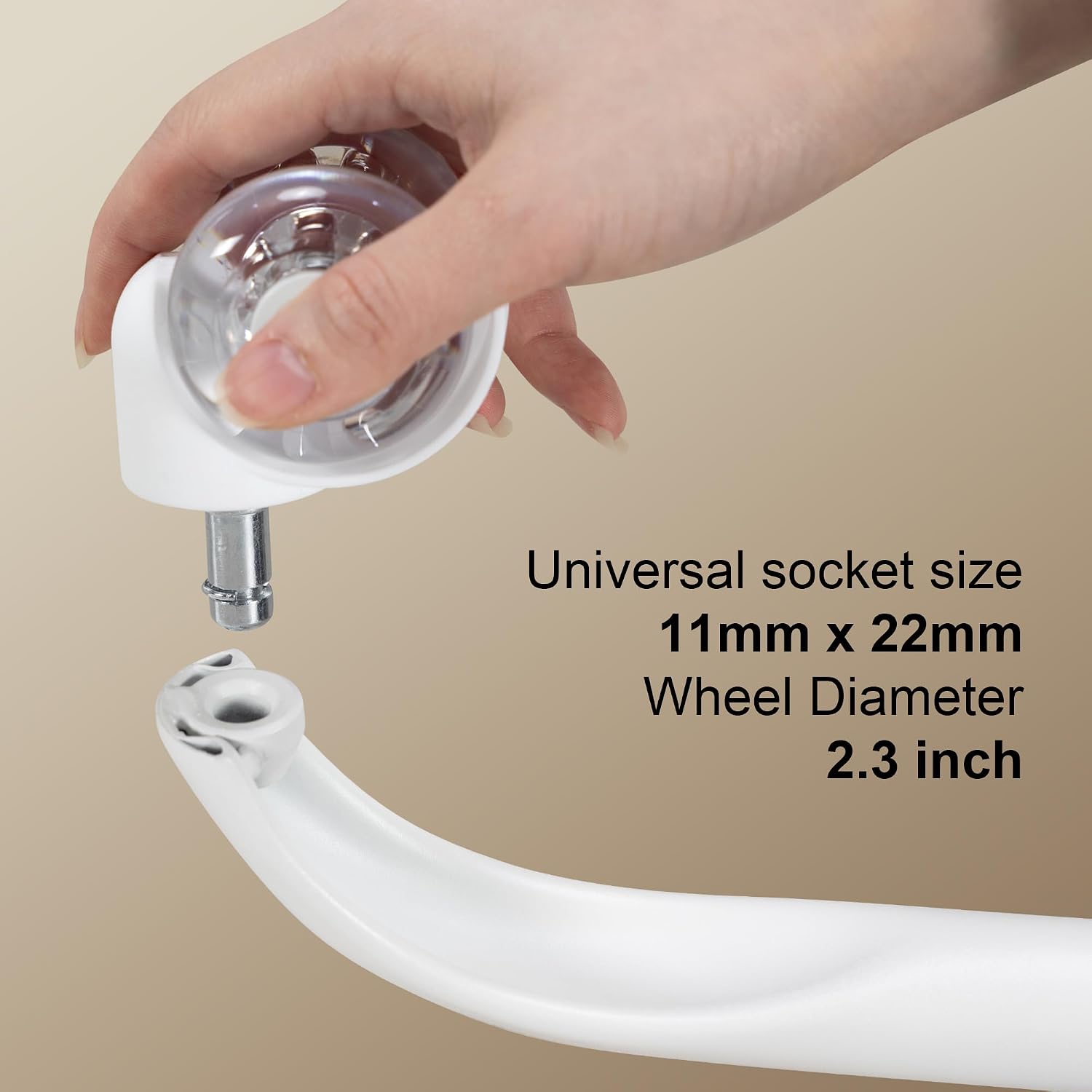 Frassie Office Chair Base Replacement with Wheels, Heavy Duty 2500LBS Metal Stool Chair Base, 28 inch Desk Chair Base Replacement Part White
