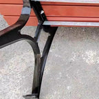 Patio Benches for Outdoors Plastic Wood Backrest Chair, Outdoor Seat, Community, Garden, Park Garden Benches for Outdoors