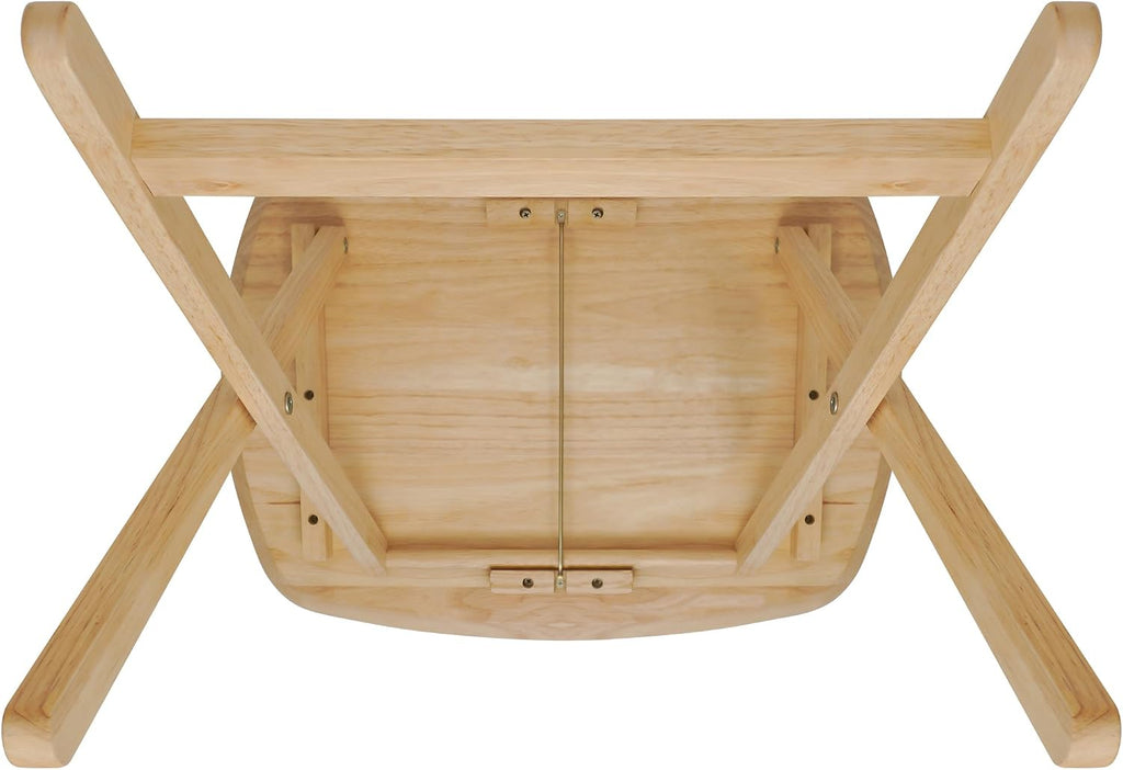 Oversized Hardwood Folding TV Tray Table, 25.5 Inches | Natural, For Dinner, For Eating