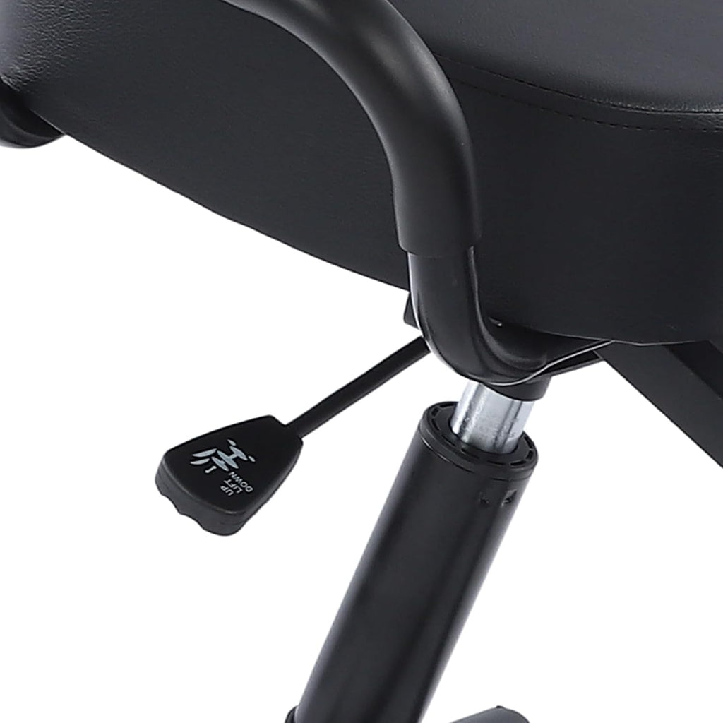 Height Adjustable Ergonomic Kneeling Chair, Breathable Mesh Back Leather Cushion Spine Alignment Multi Angle Adjustment for Home Office Study Working Relaxation Shoulder
