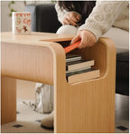 Side Table Sofa Coffee Living Room Corner Bedroom Nightstand Storage Small Side Table(Brown)