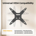 IWORKBOARD 32+ 40 inch Full Motion TV Wall Mount for 13-43" TVs & Monitor, 360° Rotating Small TV Mount Bracket, Articulating Swivel Tilting Extension, Max VESA 200x200mm, Single Studs, 55 lbs