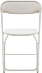 BTEXPERT Set of 20 Pack, Indoor Outdoor White Plastic Folding Chairs Stacking Steel Frame Commercial 650LB Weight Capacity Seating Home Garden Wedding Event Party Picnic Dining Church School Portable
