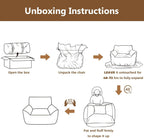 Achicsofar Giant Bean Bag Chairs for Adults Teens, Large Bean Bag Sofa Chairs with Filling Comfy Fuzzy BeanBag Chair with Armrests for Bedroom Living Room Reading