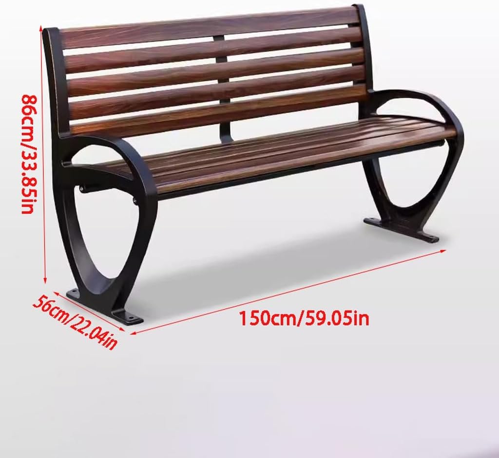 Patio Benches for Outdoors Park Chair Outdoor Bench Plastic Wood Double Garden Benches for Outdoors