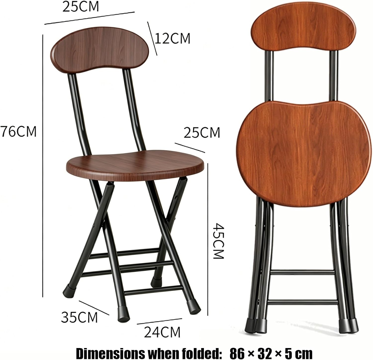 Modern Kitchen Barstools, Stacking Chairs, Video Game Chairs, Folding Stools, for Wedding, Banquets, Celebrations, Dinning, Office(Brown Woodgrain)
