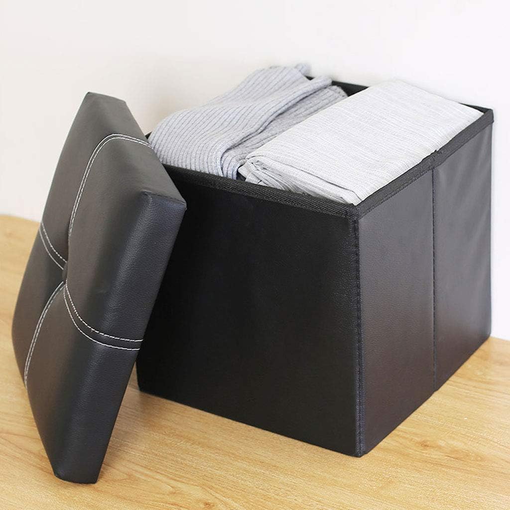 Storage Stool Footstool PU Padded Seat n Chair Storage Toy Shoes Home Footrest Footstool Comfortable and (Color : Pink)