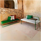 Patio Benches Solid Wood Park Bench Outdoor Sofa, Cast Iron Square Leisure Seat Furniture(200 * 55 * 85cm)