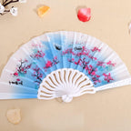 4pcs Floral Folding Hand Fan Vintage Retro Plastic Handheld Fans Folding Fan Wedding Dancing Church Party