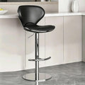 Commercial Stainless Steel Stool, Home Office Desk Chair, Height Stool Chairs, 360° Free Rotation, for Corporate Reception, Bar, Cafe, Changing Room(Black)