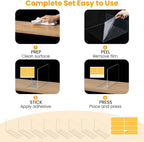 Shelf Dividers for Closet Organization – Acrylic Clear Sturdy Dividers to Keep Clothes, Sweaters & Purses Upright, Free-Standing for Wood Shelves, 10" Tall x 12" Deep, 8 Pack