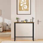 Narrow Console Table, 29.5" Small Entryway Table, Thin Hallway Tables, Slim Sofa Side Tables for Hallway, Living Room, Bedroom, Foyer, Retro Brown