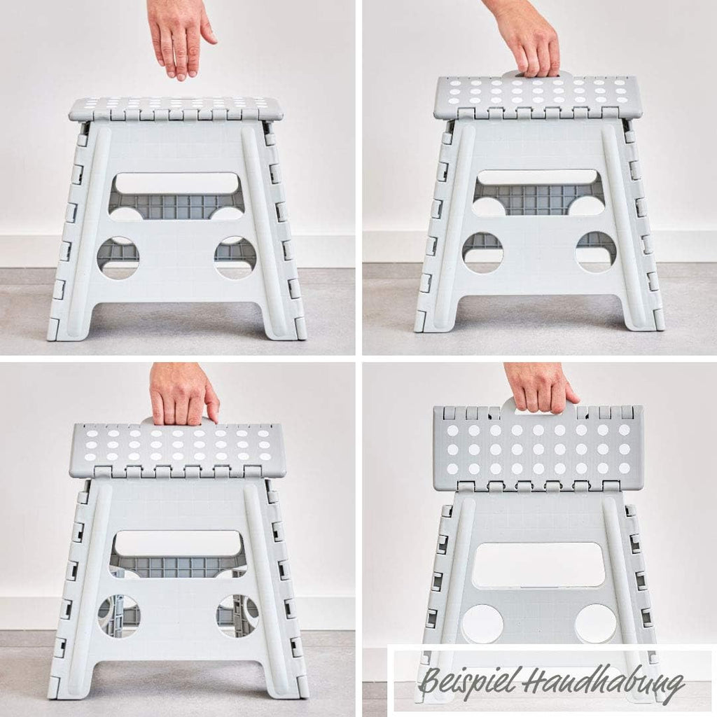 Folding Stool Portable Sturdy Camping Stool Lightweight Adjustable Retractable Stool with Load Capacity 420lbs for Camping Fishing Hiking Climbing BBQ