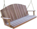 Back2Basics 5 ft. Cedar Mountaintop Fanback Porch Swing