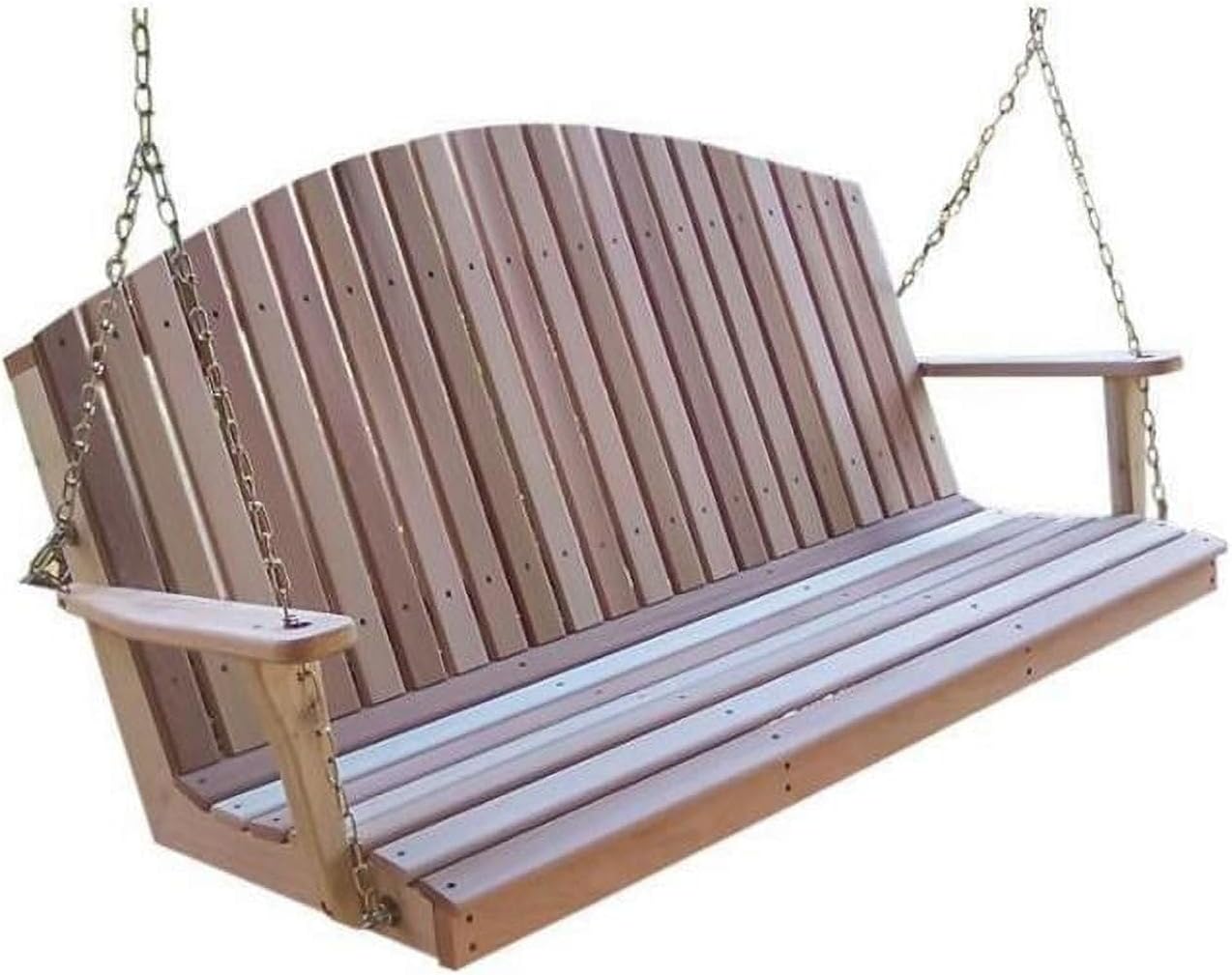 Back2Basics 5 ft. Cedar Mountaintop Fanback Porch Swing