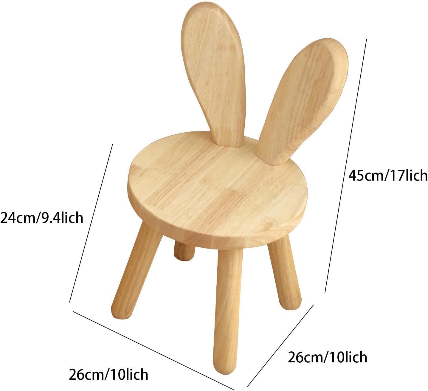 Children Chair Kids Ottoman Leisure Stool Step Stool Decorative Foot Stool Wood