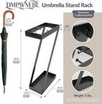 Umbrella Holder for Entryway, Black Umbrella Stand Indoor Stores Umbrellas Canes Equipped with Hooks Ideal for Home, Office , Hotel Lobby of Umbrella Storage Rack