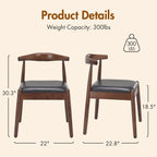 Soohow Dining Chairs Set of 2, Mid Century Modern Kitchen & Dining Room Chairs for Dining Room,Dining Chairs with Solid Wood Legs