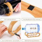 Wine Rack for Cabinet and Countertop - Adjustable in 2 Sizes - 3 Pack (2 Tier + 1 Tier+1 Tier) (Bamboo, Natural)