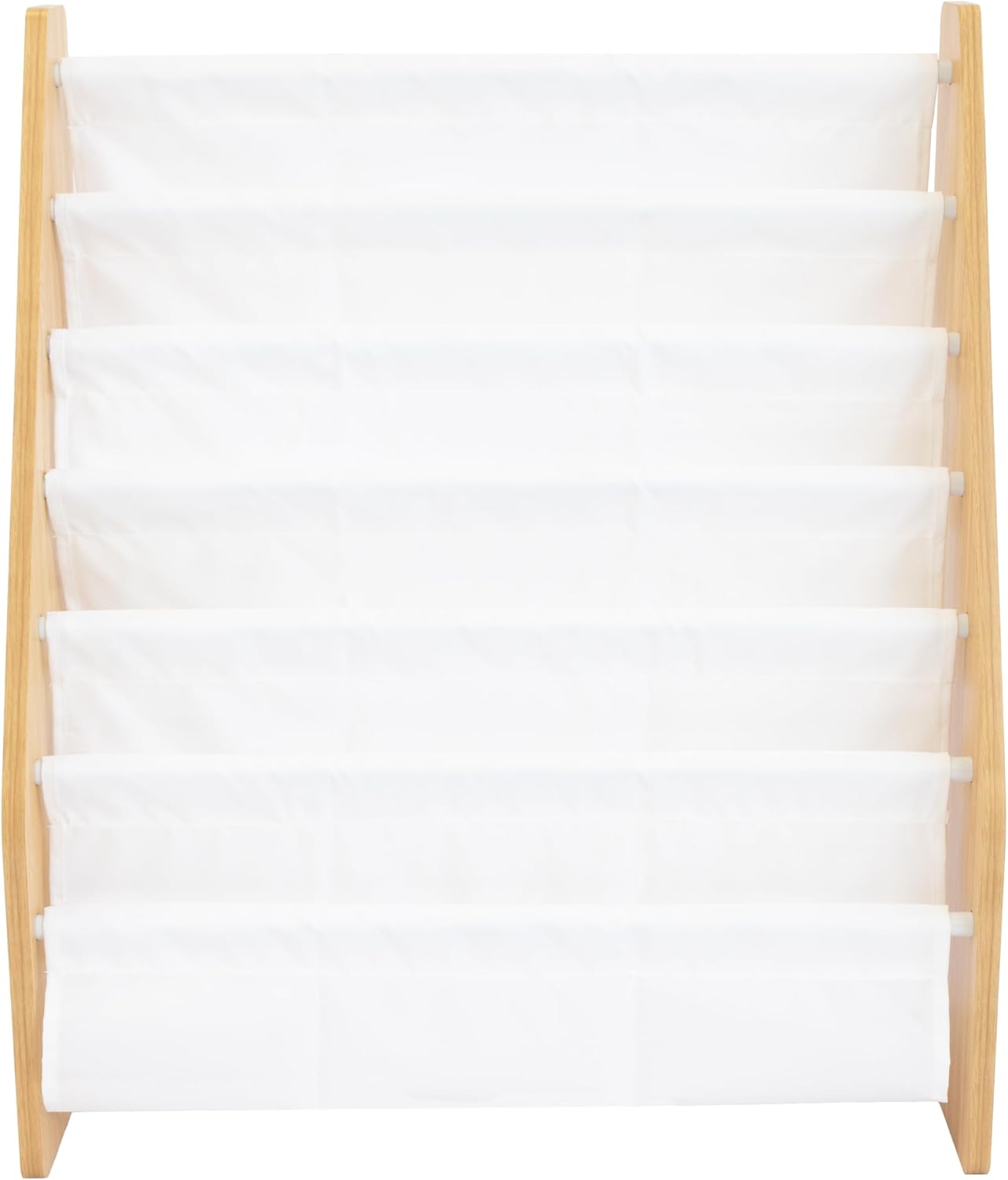 Humble Crew Kids Bookshelf, 6-Tier Front-Facing Book Display Organizer, Montessori Toddler Bookcase for Playroom, Bedroom & Reading Corner, White/Natural Wood | Humble Crew