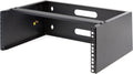 StarTech.com 4U Wall Mount Network Rack - 14 Inch Deep (Low Profile) - 19" Patch Panel Bracket for Shallow Server and IT Equipment, Network Switches - 44lbs/20kg Weight Capacity, Black (WALLMOUNT4)