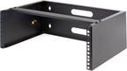 StarTech.com 4U Wall Mount Network Rack - 14 Inch Deep (Low Profile) - 19" Patch Panel Bracket for Shallow Server and IT Equipment, Network Switches - 44lbs/20kg Weight Capacity, Black (WALLMOUNT4)