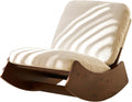 Glider Rocking Chair, Oversized Upholstered Nursery Chair with Solid Wood Frame, Comfortable Recliner & Reading Accent Chair for Living Room, Bedroom, Nursery (White)