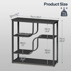 HOOBRO 29.5" Console Table, 5-Tier Narrow Entryway Table, Behind Couch Table with Storage Shelves, Sofa Table for Hallway, Living Rooms, Entryway, Black BB69XG01