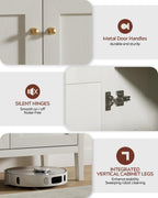1pcs Modern Buffet Cabinet with Storage Sideboard Cabinet Wood cabinets for Kitchen,Living Room,Hallway Antique White
