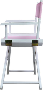 Casual Home 200-01/021-22 Director Chair 18" - Classic Height WhiteFrame/Pink Canvas