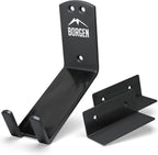 Borgen Bike Wall Mount Pedal Hook for E-Bikes, MTB & Road - Bicycle Wall Mount with Support Brackets and Wall Protection Pads, Suitable as Bike Rack Garage Bike Storage Shed and Bicycle Storage Indoor