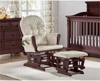 Suite Bebe Mason Glider Rocker with Ottoman, Beige and Espresso
