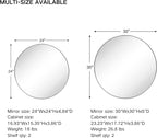 Surface Mount Oil Rubbed Bronze Round CircleBathroom Medicine Cabinet with Mirror Circlular Shaped Stainless Steel Metal Framed Medicine Cabinets Bathroom Cabinet with Mirror 24'' Diameter