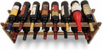 16-Bottle Stackable Wine Rack - 2-Tier Rustic Pine Wood Wine Storage, Freestanding Organizer for Kitchen, Home Bar & Dining Room - Easy Assembly