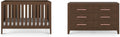 Child Craft Kieran Crib and Dresser Nursery Set, 2-Piece, Includes 3-in-1 Convertible Crib and 3-Drawer Dresser, Grows with Your Baby (Toasted Chestnut)