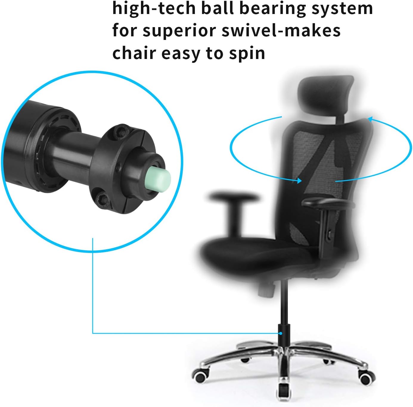 Duramont Office Chair Cylinder Replacement - Gas Lift, Hydraulic Piston - Universal Fit for All Chairs - Heavy Duty, Adjustable Height - Includes Easy Removal Tool, Installation Instructions & Gloves