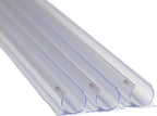 Novelty Lights 10 Pack 3/8in Rope Light Track, Made in USA 3 Feet Clear PVC Mounting Channels for Indoor or Outdoor Rope Lights, UV Treated, 360 Degree Lighting